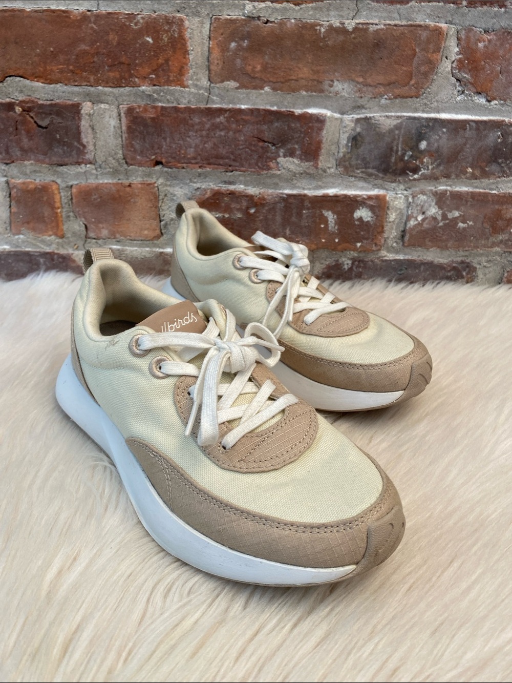 Allbirds Courier Stony Cream/Rugged Beige Sneakers, Size 8 - Picture 3 of 16